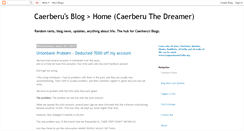 Desktop Screenshot of caerberuthedreamer.blogspot.com
