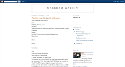 Desktop Screenshot of markhamwatson.blogspot.com