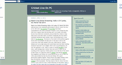 Desktop Screenshot of cricket-liveonpc.blogspot.com
