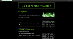 Desktop Screenshot of myrespectedteacher.blogspot.com