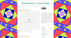 Desktop Screenshot of childrensyoutube.blogspot.com