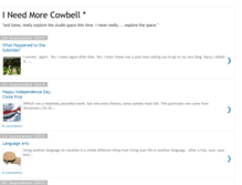 Tablet Screenshot of needcowbell.blogspot.com