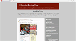 Desktop Screenshot of pritzkerartservicesdiary.blogspot.com