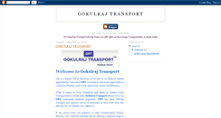 Desktop Screenshot of gokulrajtransport.blogspot.com