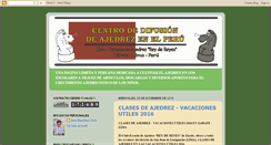 Desktop Screenshot of ajedrecistasperu.blogspot.com