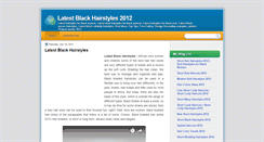 Desktop Screenshot of latestblackhairstyles.blogspot.com