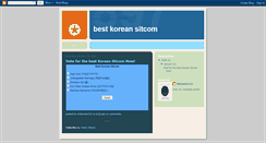 Desktop Screenshot of bestkoreansitcom.blogspot.com