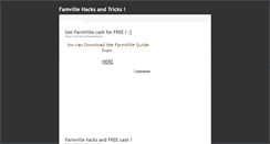 Desktop Screenshot of freefarmvillehacks.blogspot.com