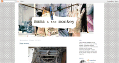 Desktop Screenshot of mamaandthemonkey.blogspot.com