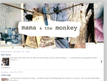 Tablet Screenshot of mamaandthemonkey.blogspot.com