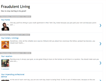 Tablet Screenshot of fraudulentliving.blogspot.com