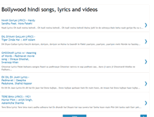 Tablet Screenshot of hindi-songs-lyrics-videos.blogspot.com