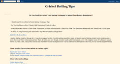 Desktop Screenshot of cricketbattingtips.blogspot.com