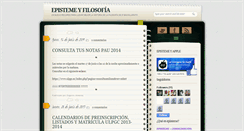Desktop Screenshot of epistemeyfilosofia.blogspot.com