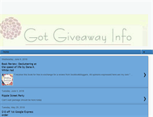 Tablet Screenshot of gotgiveawayinfo.blogspot.com