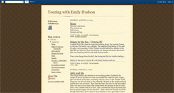 Desktop Screenshot of emilyhudsontours.blogspot.com