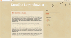 Desktop Screenshot of karolinalewandowska.blogspot.com