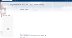 Desktop Screenshot of christian-child-sponsorship.blogspot.com