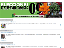 Tablet Screenshot of eleccionesvascas2009.blogspot.com
