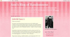 Desktop Screenshot of annsrandomblog.blogspot.com