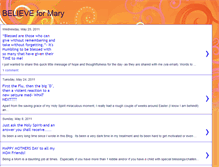 Tablet Screenshot of believeinmary.blogspot.com