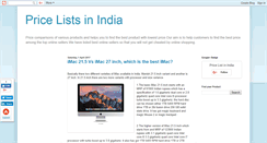 Desktop Screenshot of indiapricelists.blogspot.com