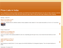 Tablet Screenshot of indiapricelists.blogspot.com