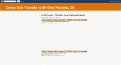 Desktop Screenshot of iowajobtweets.blogspot.com