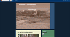 Desktop Screenshot of christensenfamilyoutdoors.blogspot.com
