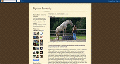 Desktop Screenshot of equineinsanity.blogspot.com