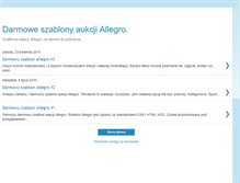 Tablet Screenshot of darmowe-szablony-allegro.blogspot.com