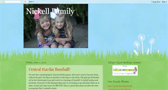 Desktop Screenshot of nickellfamily.blogspot.com