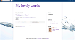 Desktop Screenshot of franslovelywords.blogspot.com