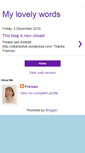 Mobile Screenshot of franslovelywords.blogspot.com