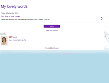 Tablet Screenshot of franslovelywords.blogspot.com