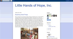 Desktop Screenshot of littlehandsofhope.blogspot.com