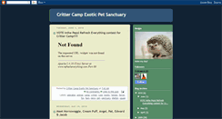 Desktop Screenshot of crittercampexoticpetsanctuary.blogspot.com