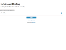 Tablet Screenshot of healingandnutrition.blogspot.com