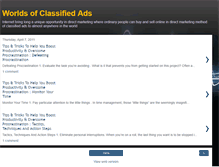 Tablet Screenshot of classified-ads-links.blogspot.com