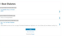 Tablet Screenshot of diabeticcures.blogspot.com