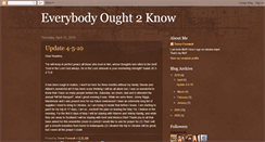 Desktop Screenshot of everybodyought2know.blogspot.com