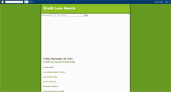Desktop Screenshot of creditloansearch.blogspot.com