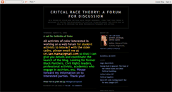 Desktop Screenshot of criticalracetheory.blogspot.com