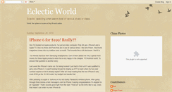 Desktop Screenshot of eclecticworld1.blogspot.com