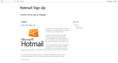 Desktop Screenshot of hhotmailsignup.blogspot.com