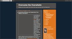 Desktop Screenshot of overcometheoverwhelm.blogspot.com