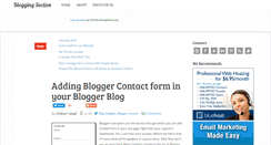 Desktop Screenshot of bloggingsection.blogspot.com