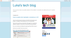 Desktop Screenshot of lukastechblog.blogspot.com