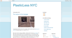 Desktop Screenshot of plasticlessnyc.blogspot.com