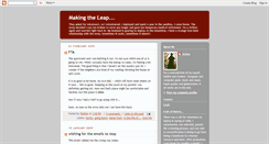 Desktop Screenshot of makingtheleap.blogspot.com